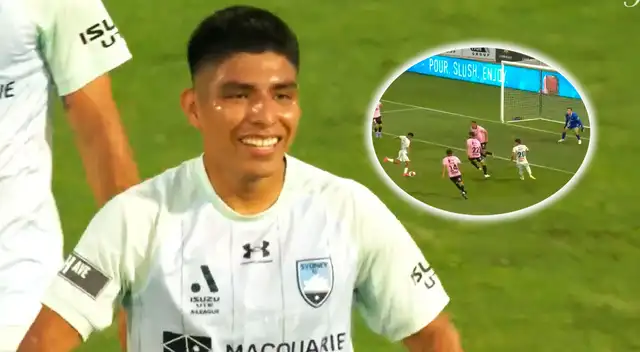 Piero Quispe se lució con un golazo en la goleada del Sydney FC