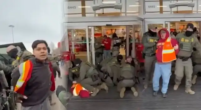 Dos personas protagonizaron un dramático arresto en una tienda de Target. Dos personas protagonizaron un dramático arresto en una tienda de Target.