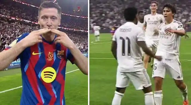 Barcelona y Real Madrid empatan 2-2 al final del primer tiempo de la Supercopa de España