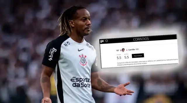 Medio brasileño calificó a André Carrillo tras partido de Corinthians ante Ponte Petra