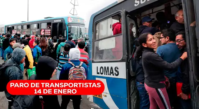 Los gremios de transportistas de Lima y Callao confirmaron que el paro será el 14 de enero. Los gremios de transportistas de Lima y Callao confirmaron que el paro será el 14 de enero.