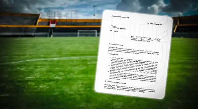 Federación confirma la resta de puntos a mítico club a poco de iniciar la Liga 2026.