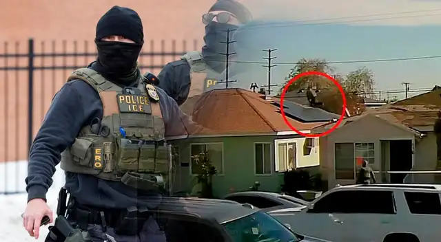 Trabajadores saltan entre los techos para escapar de agentes de ICE en Montebello.