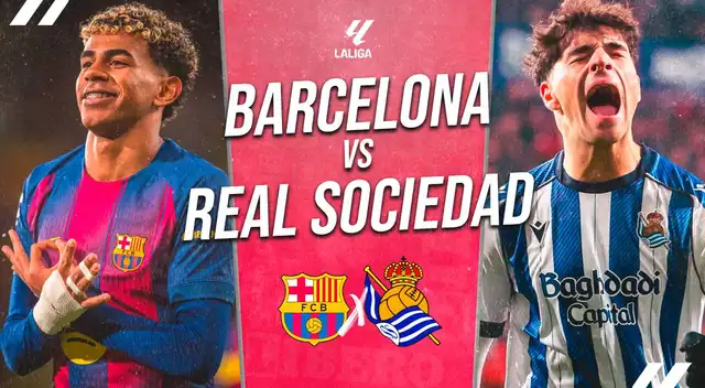 Barcelona vs Real Sociedad juegan por una nueva jornada de LaLiga.