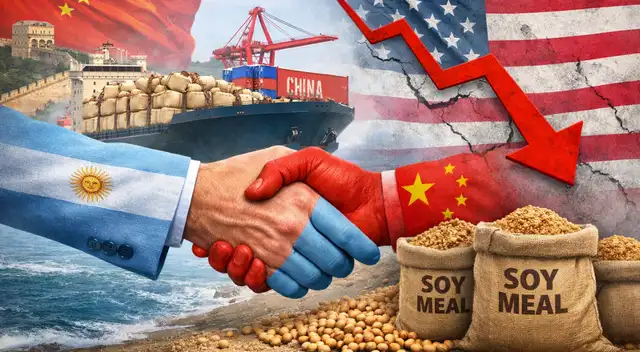 China concreta su primera compra histórica de harina de soja a Argentina.