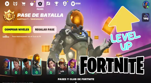 Sube de nivel en solo días y logra conseguir todas las recompensas del PASE de BATALLA de Fortnite.