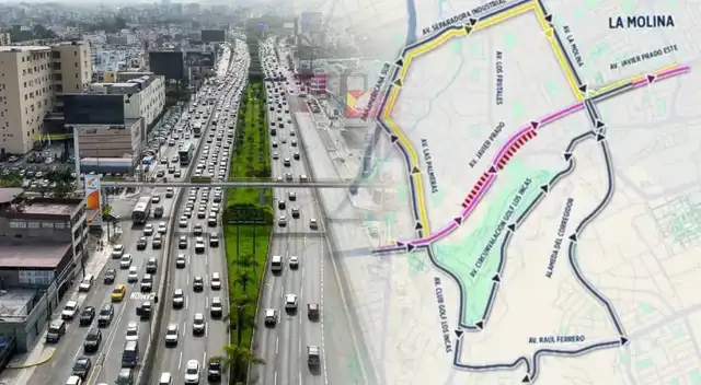 Desvíos en Javier Prado por obras en La Molina