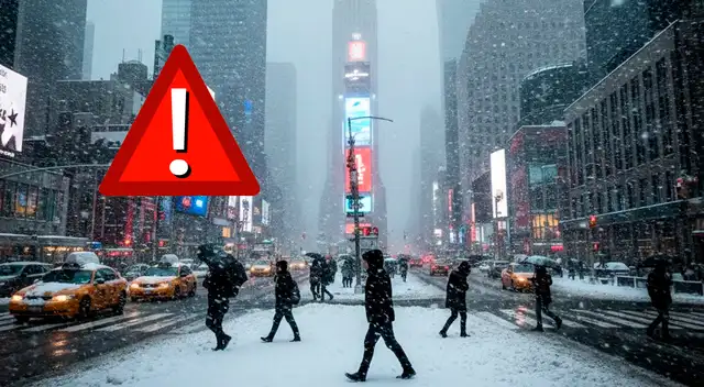 Nueva York declara estado de emergencia por una tormenta invernal.