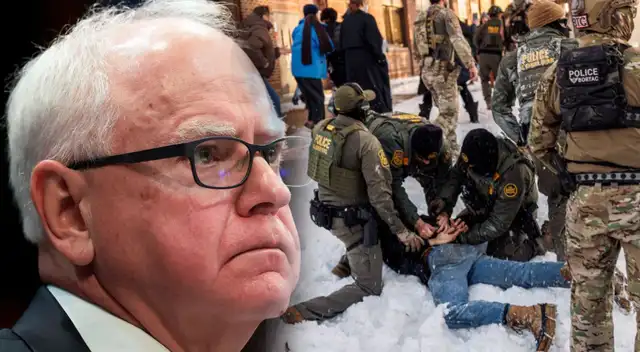 Tim Walz se mostró indignado tras el reciente asesinato a manos de la Patrulla Fronteriza.