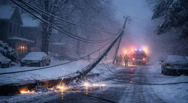 La tormenta invernal Fern provoca apagones y cables caídos