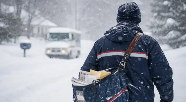 Un cartero de Ohio expuso abandono bajo la nieve y ahora enfrenta sanciones laborales