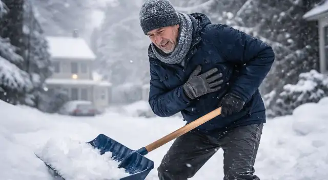 Palear nieve en invierno puede exigir más al corazón de lo que muchos imaginan