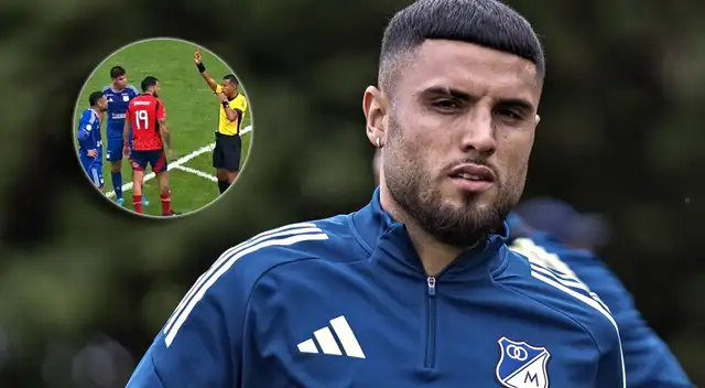 Rodrigo Ureña recibe críticas tras irse expulsado en último partido de Millonarios.