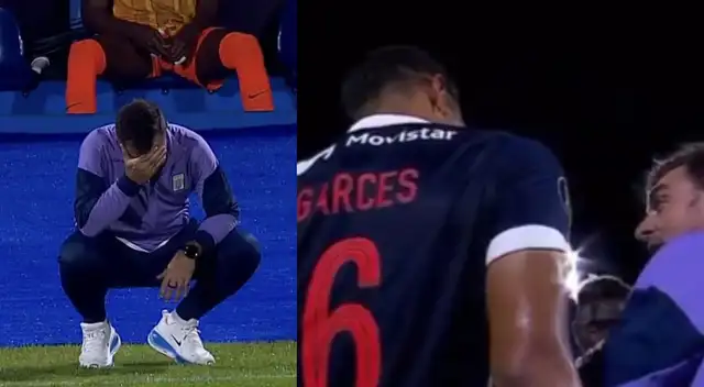 Renzo Garcés fue recreminado por Guede en pleno partido