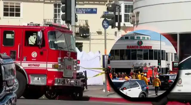 Tres muertos y cuatro heridos en Los Ángeles luego de que un automóvil impactara un supermercado.