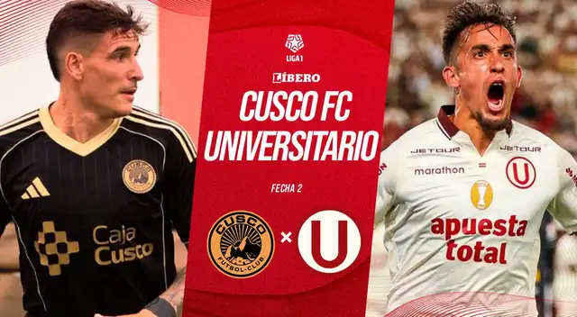 Cusco FC recibirá a Universitario en el Estadio Inca Garcilaso de la Vega.