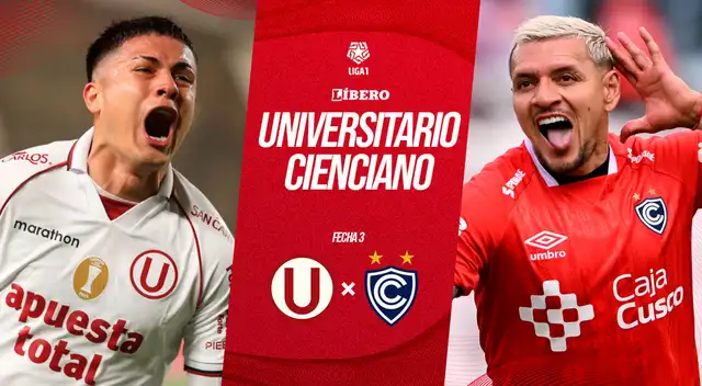 Universitario vs Cienciano juegan en el Estadio Monumental.