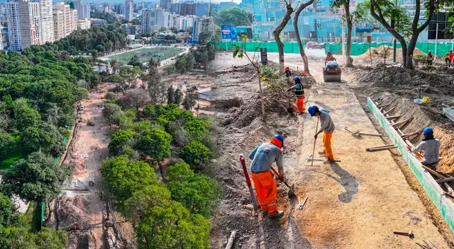 Proyecto de obra de mejoramiento del emblemático parque en Lima sigue avanzando.