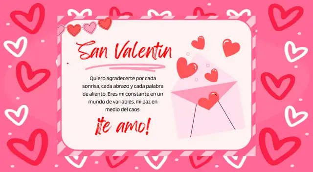 Tarjeta de San Valentín 2026 para enviar a tu persona especial.