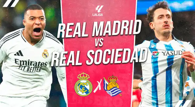 Real Madrid vs Real Sociedad se enfrentan en el Bernabéu.