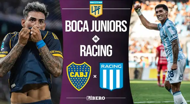Boca Juniors vs. Racing juegan este viernes por la fecha 6 del Torneo Apertura 2026 de la Liga Profesional.