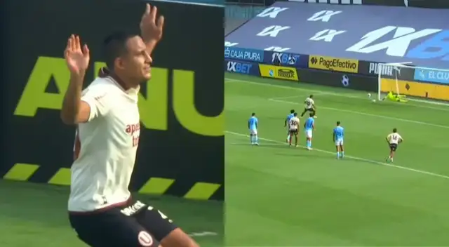 Álex Valera anotó el 2-0 de Universitario sobre Sporting Cristal a través de un penal