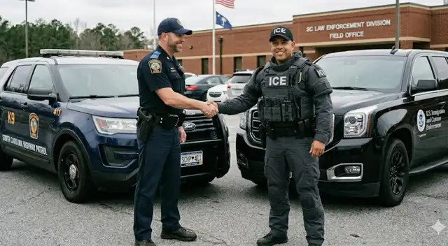 Policías locales podrían verse obligados a colaborar con ICE en Carolina del Sur. Policías locales podrían verse obligados a colaborar con ICE en Carolina del Sur.