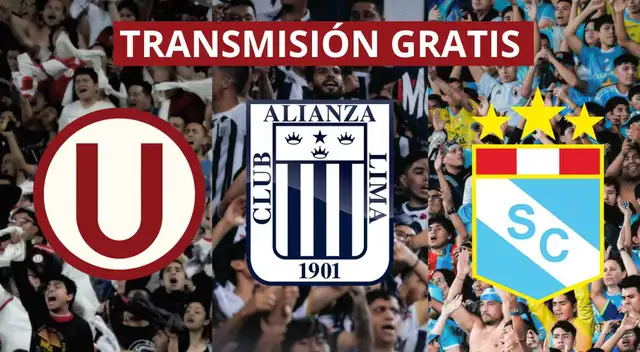 Los partidos de Alianza Lima, Universitario de Deportes y Sporting Cristal serán transmitidos GRATIS a nivel nacional
