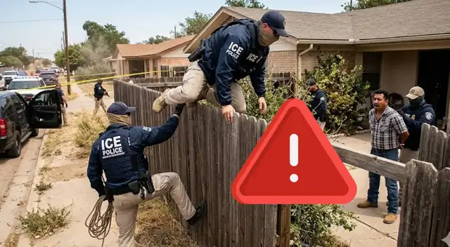Agentes del ICE ingresa a la fuerza a hogares de inmigrantes en Texas.