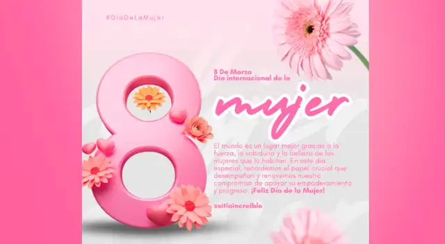 Descarga esta imagen por el Día de la Mujer y compártela con quienes admiras.
