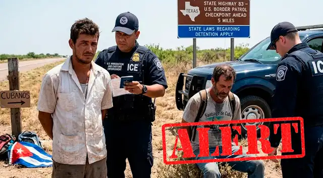 ICE detiene a cubanos deportados en Texas por reingreso ilegal.