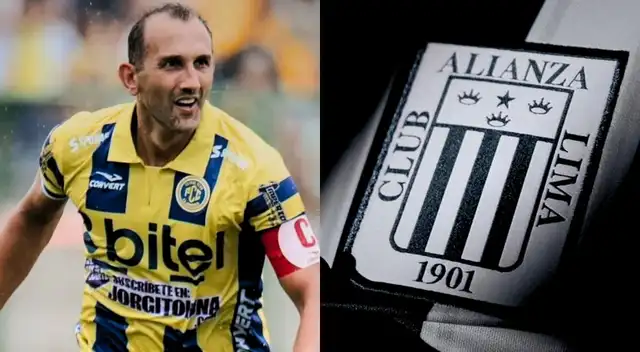 Hernán Barcos luce el escudo de Alianza Lima en pleno Torneo Apertura de la Liga 1