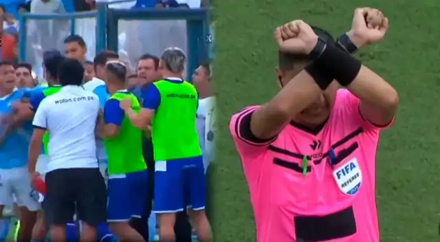 Sporting Cristal y Alianza Atlético se fueron a los golpes.