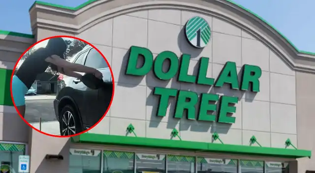 Dollar Tree: mujer destruye su auto sin justificación e intenta arreglarlo de insólita manera.