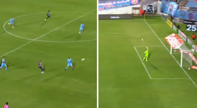 Paolo Guerrero metió un golazo de media cancha que fue anulado. Foto: composición Líbero/L1 Max Paolo Guerrero metió un golazo de media cancha que fue anulado. Foto: composición Líbero/L1 Max