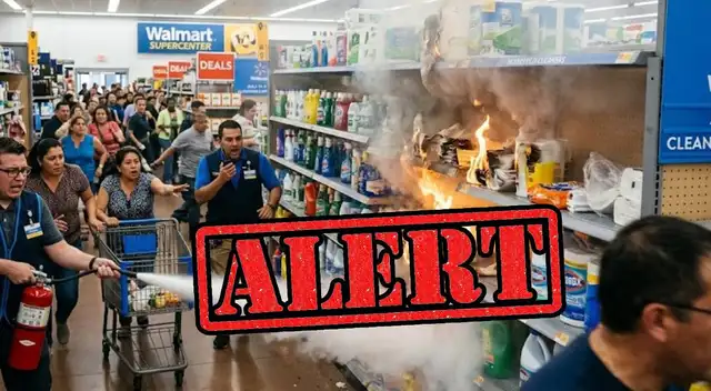 Evacúan Walmart Monumental tras conato de incendio en una papelera.