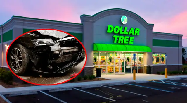 Dollar Tree: reportan accidente y auto ocasiona graves daños a un edificio, ¿qué pasó con el conductor?