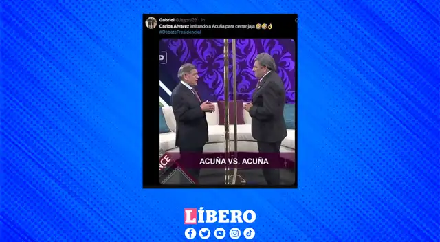 Carlos Álvarez puso el "toque de humor" cuando lanzó un ataque a César Acuña haciendo una jocosa imitación.