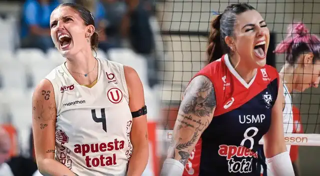 Universitario vs. San Martín por la Liga Peruana de Vóley.