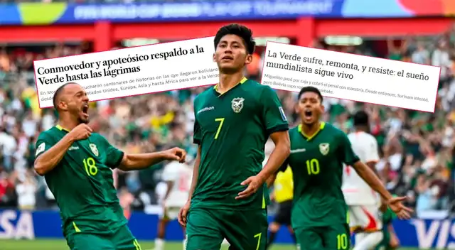 Reacción de la prensa boliviana ante la victoria ante Surinam. Foto: composición Líbero/La Razón/Opinión/La Verde