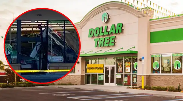 Dollar Tree: arrestan a hombre por intento de asesinato tras estrellar su coche contra establecimiento.