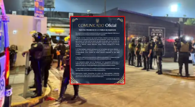 Alianza Lima emitió un comunicado. Foto: composición Líbero/ Elvis Cairo /URPI-LR