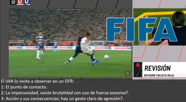 Exárbitro FIFA se pronuncia sobre polémica falta de Advíncula a Concha.