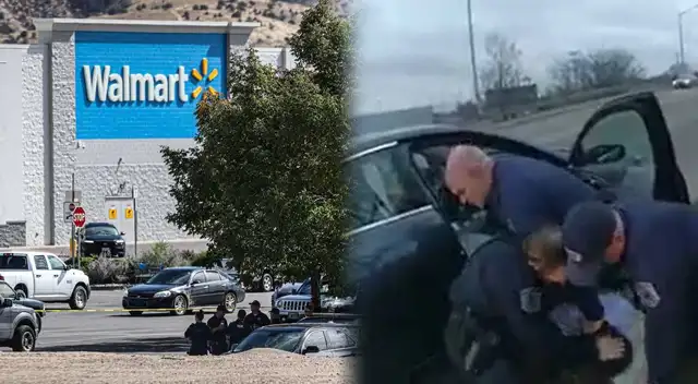 La policía detuvo a un anciano por blandir un arma en el estacionamiento de un Walmart.
