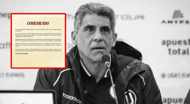 Álvaro Barco no continuará en Universitario de Deportes como gerente deportivo.
