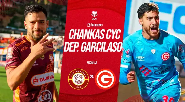 Chankas vs Deportivo Garcilaso se enfrentan por la fecha 13 del Apertura 2026