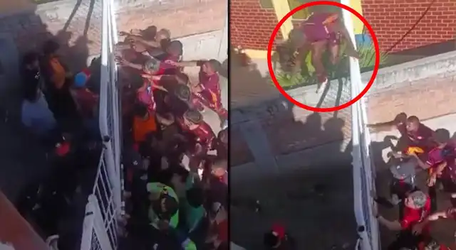 Futbolistas de Los Chankas e hinchas protagonizan escandalosa pelea.