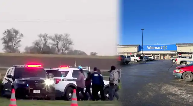 El Walmart, cerca de Fletcher Road y la South Highway 15, fue acordonado durante la investigación.