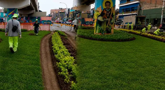 Avenida de Lima se renueva con áreas verdes.
