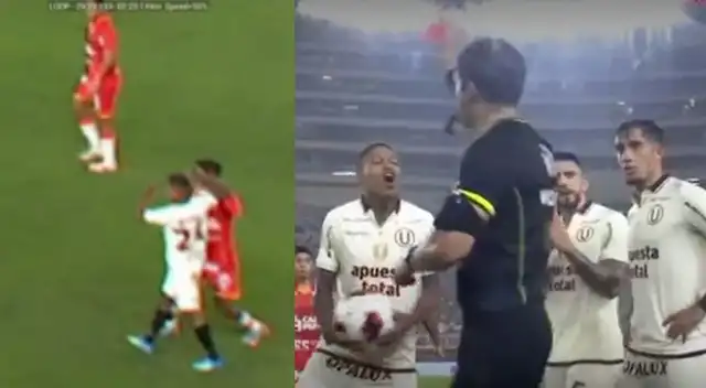 Andy Polo salió expulsado del Universitario vs Atlético Grau tras fuerte codazo
